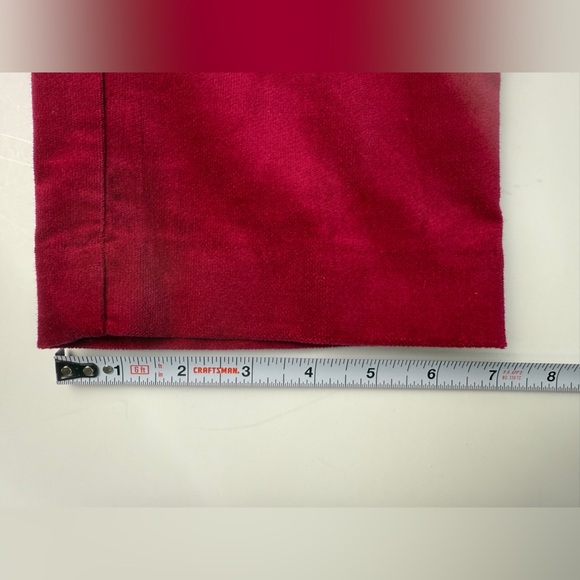Talbots Women’s  Red Velvet Pleated Front Curvy Pants Side Zip Size 4 Career - Picture 11 of 11
